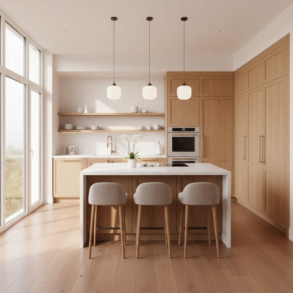 Premium kitchen with integrated appliances
