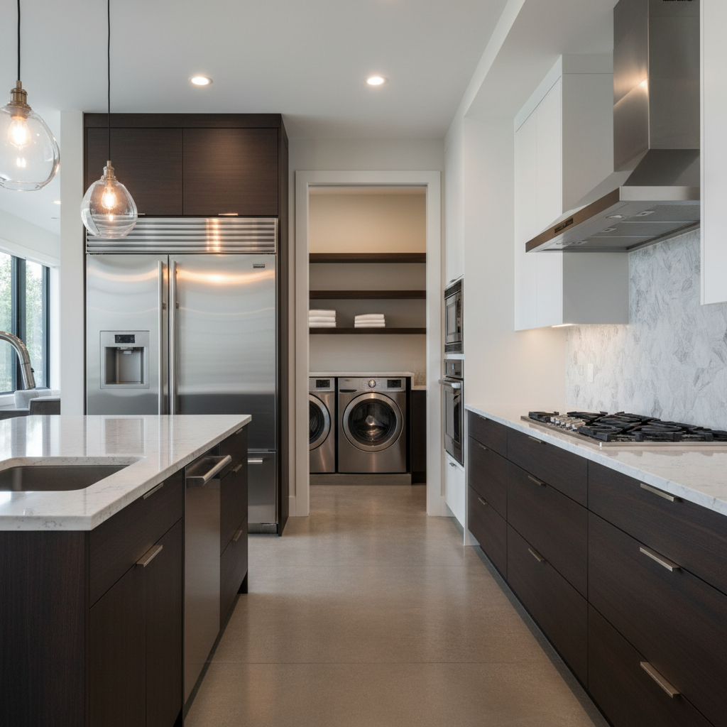 Premium household appliances in a luxury home environment